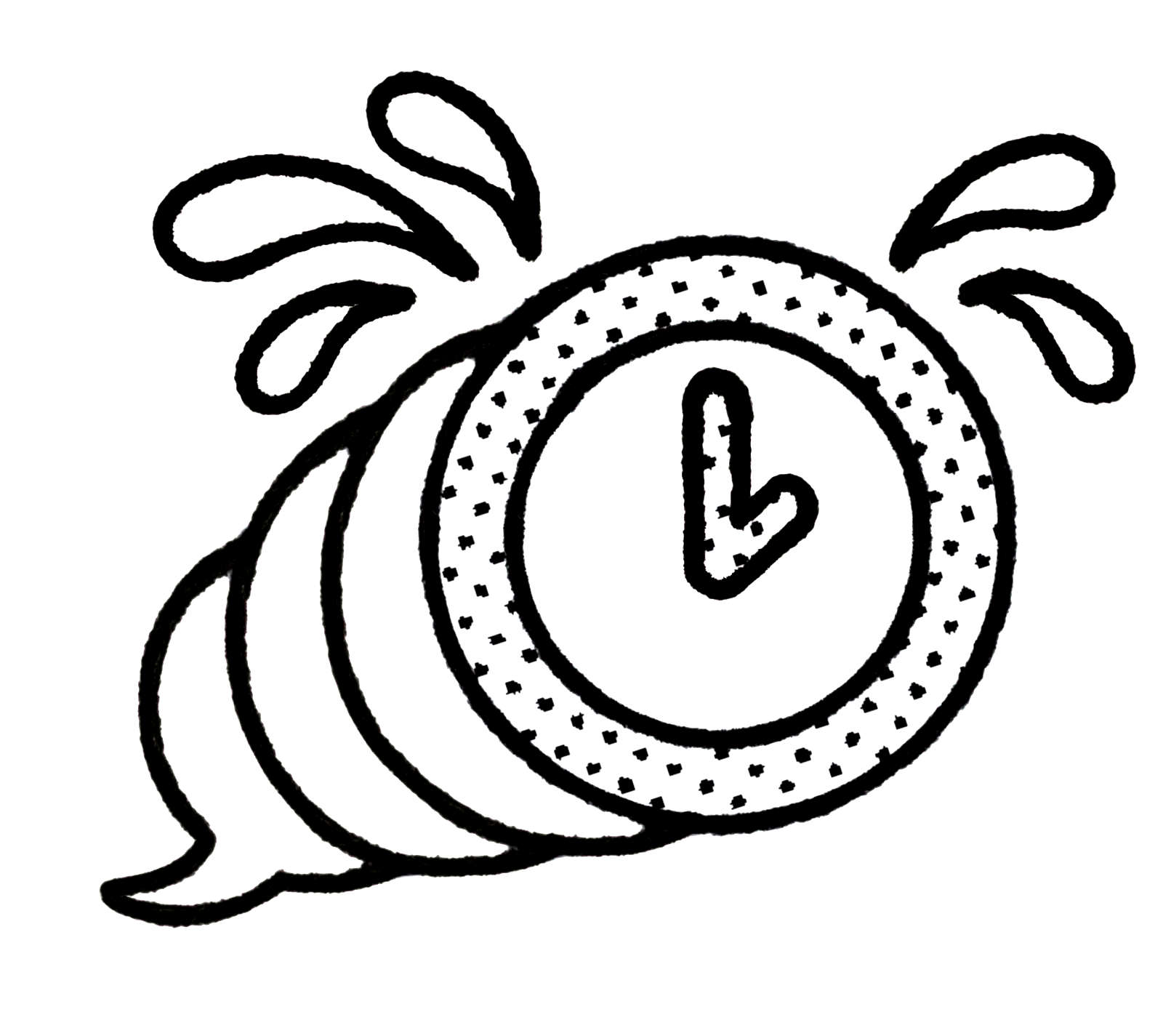 Speech bubble forming a clock